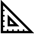 Image of a right angled triangle with the left edge upgright